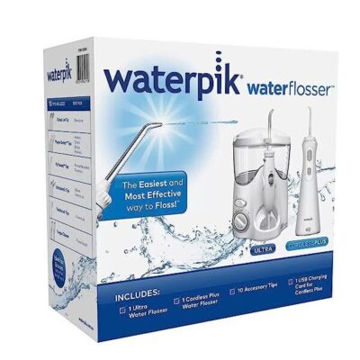 Waterpik Water Flosser Ultra Cordless Plus Waterflosser Pack + 10 Accessory Tip
